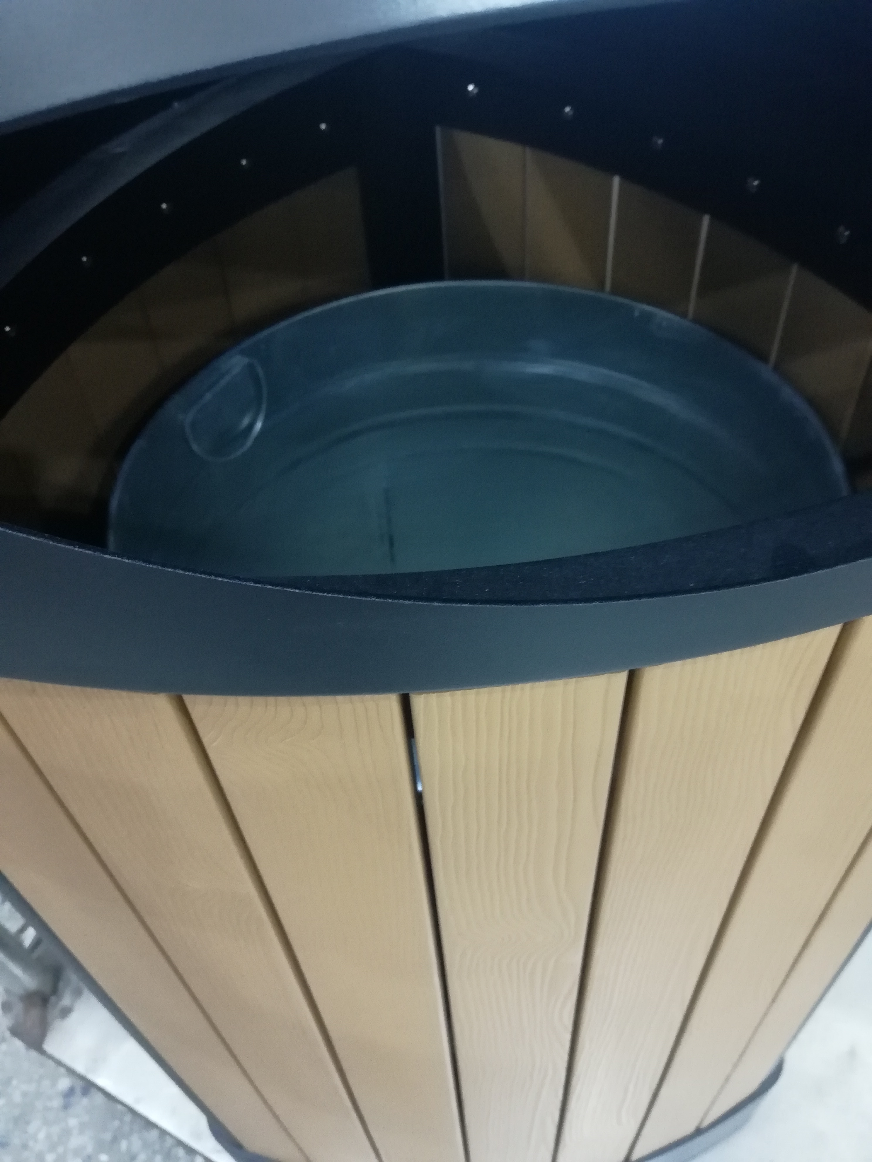 プラスチック製の木製の屋外ゴミ箱HW-534